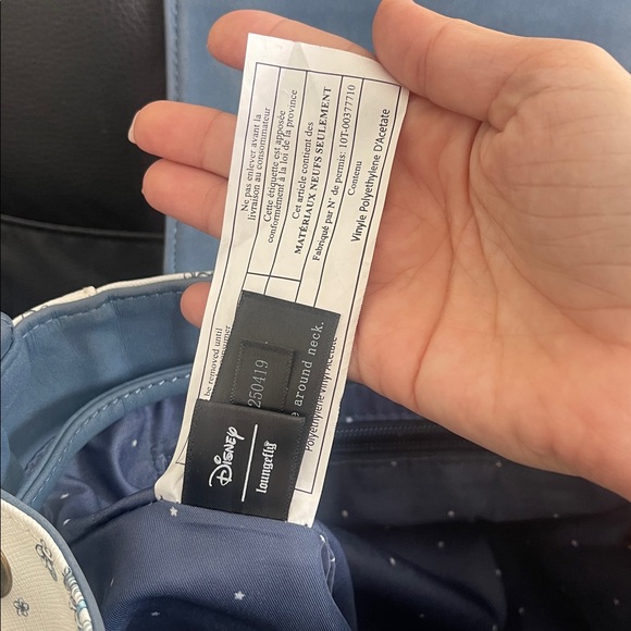 Disney LoungeFly  EUC Convertible Backpack Stitch Floral - Picture 9 of 10